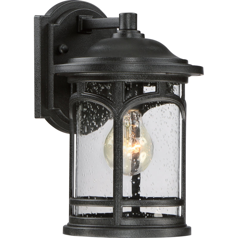 Quoizel MBH8407K One Light Outdoor Wall Lantern, Mystic Black Finish - LightingWellCo