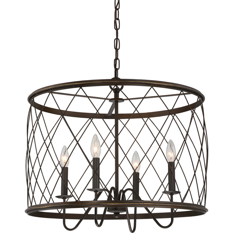 Quoizel RDY2823PN Four Light Pendant, Palladian Bronze Finish - LightingWellCo