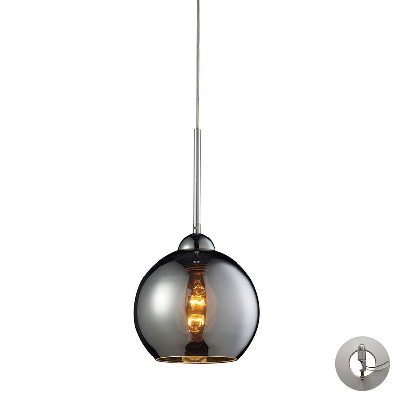 ELK Home 10240/1CHR-LA One Light Mini Pendant, Polished Chrome Finish - At LightingWellCo