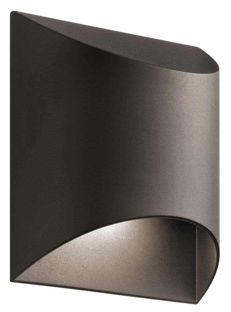 Kichler 49278AZTLED LED Outdoor Wall Mount, Textured Architectural Bronze Finish - LightingWellCo