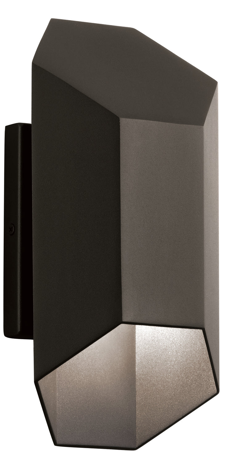 Kichler 49607AZTLED LED Outdoor Wall Mount, Textured Architectural Bronze Finish - LightingWellCo