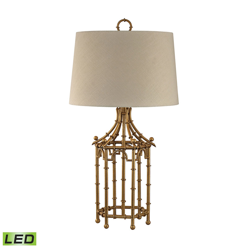 ELK Home D2864-LED LED Table Lamp, Gold Leaf Finish - At LightingWellCo
