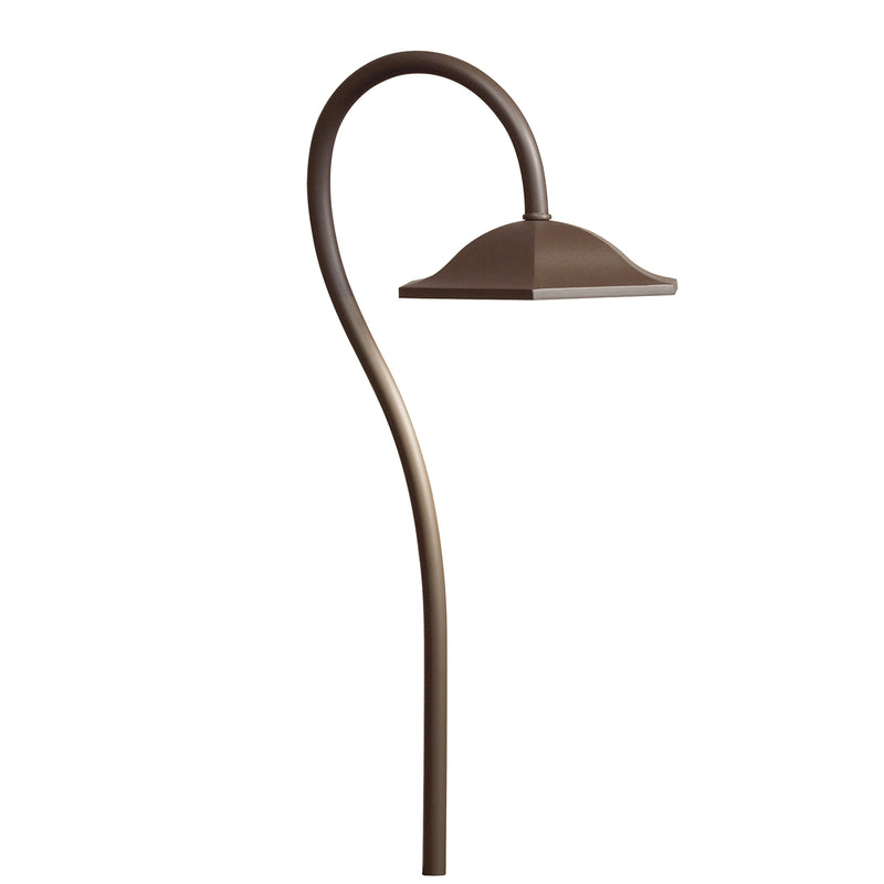 Kichler 15807AZT27R LED Shepherd`s Crook Path Ligh, Textured Architectural Bronze Finish - LightingWellCo