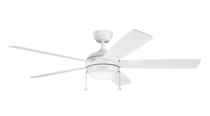 Kichler 330180MWH 60``Ceiling Fan, Matte White Finish - LightingWellCo