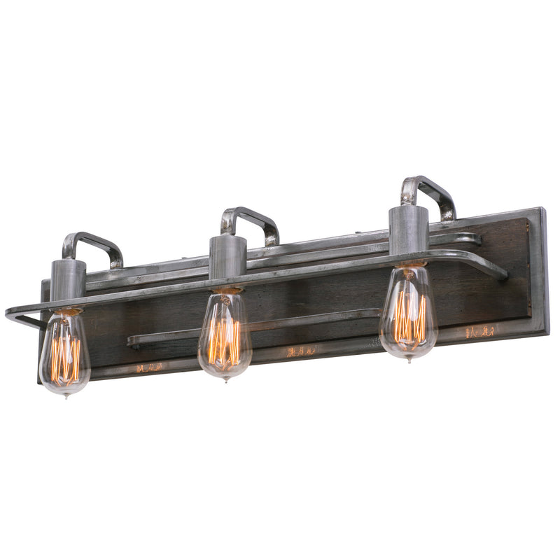 Varaluz 268B03SL Three Light Bath, Steel Finish - LightingWellCo