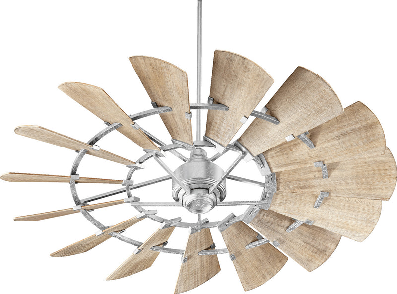 Quorum 96015-9 60``Ceiling Fan, Galvanized Finish - LightingWellCo