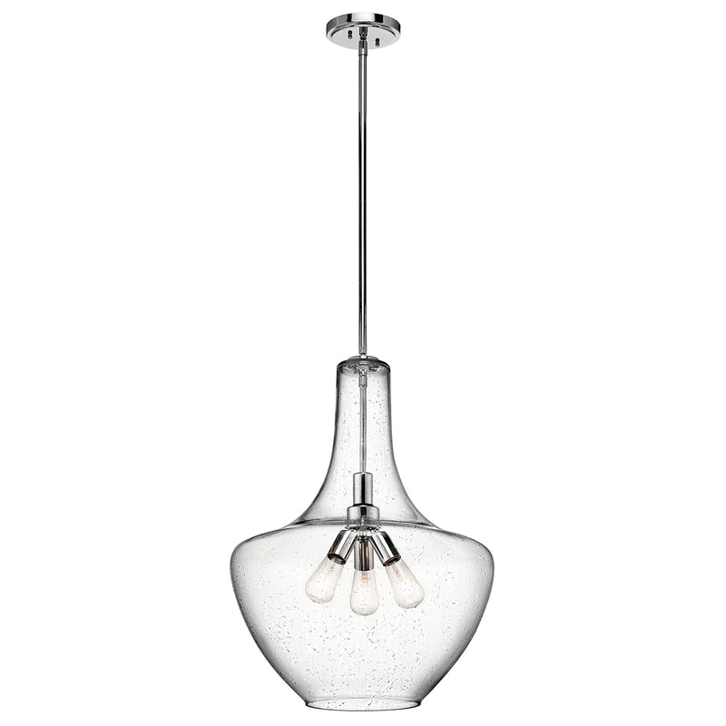 Kichler 42198CH Three Light Pendant, Chrome Finish - LightingWellCo