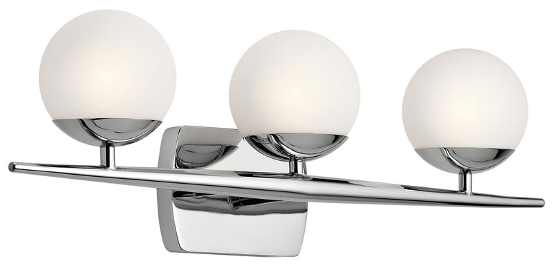 Kichler 45582CH Three Light Bath, Chrome Finish - LightingWellCo