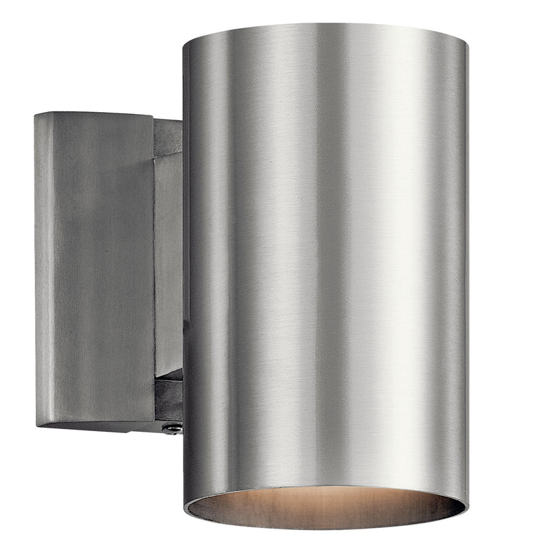 Kichler 9234BA One Light Outdoor Wall Mount, Brushed Aluminum Finish-LightingWellCo