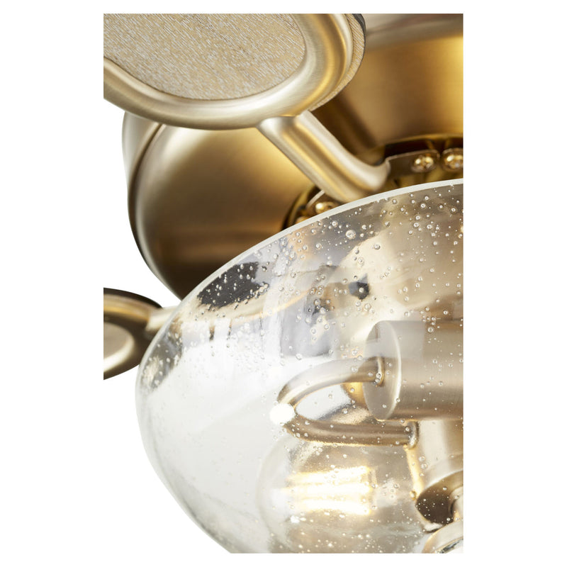 Quorum 6525-2280 52``Ceiling Fan, Aged Brass Finish - LightingWellCo