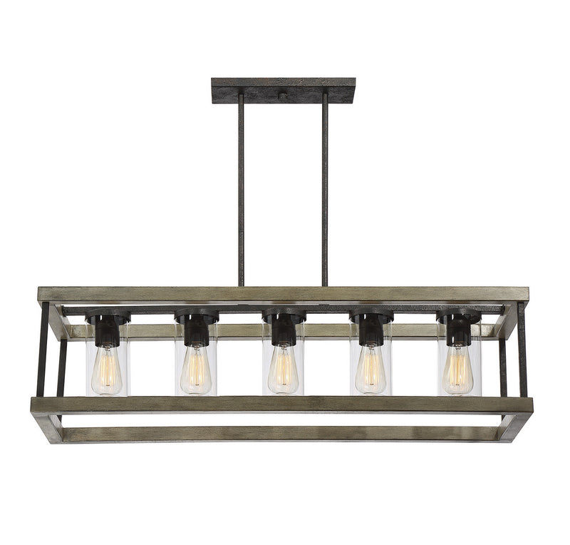 Savoy House 1-2101-5-70 Five Light Outdoor Chandelier, Weathervane Finish LightingWellCo