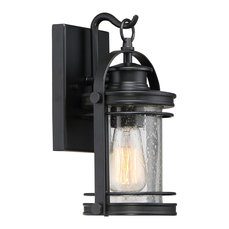 Quoizel BKR8406K One Light Outdoor Wall Lantern, Mystic Black Finish - LightingWellCo