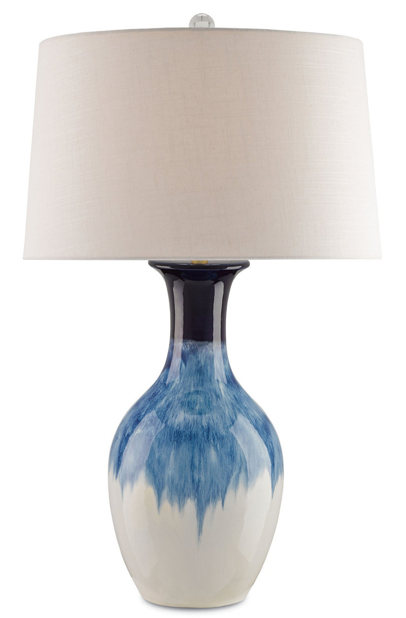 Currey and Company 6226 One Light Table Lamp, Cobalt Finish-LightingWellCo