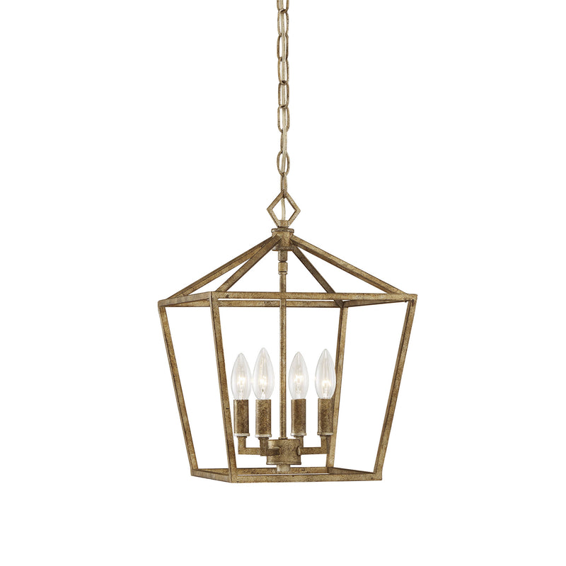Millennium 3234-VG Four Light Pendant, Vintage Gold Finish - LightingWellCo