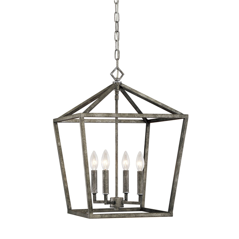 Millennium 3244-AS Four Light Pendant, Antique Silver Finish - LightingWellCo