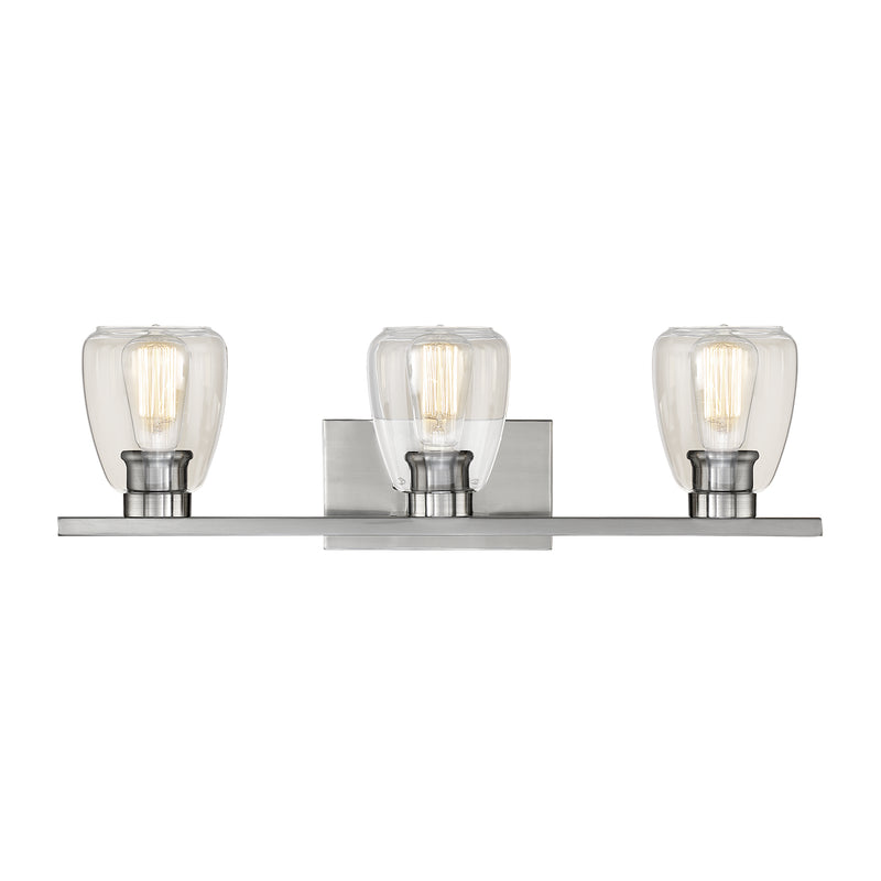 Millennium 363-SN Three Light Vanity, Satin Nickel Finish - LightingWellCo