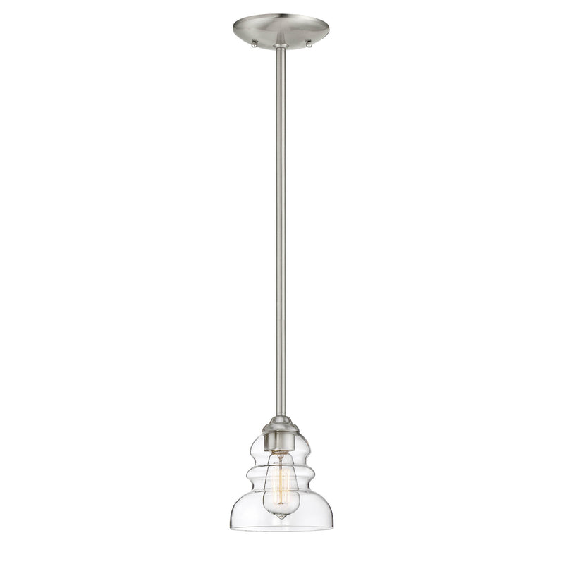 Millennium 7341-SN One Light Pendant, Satin NIckel Finish - LightingWellCo