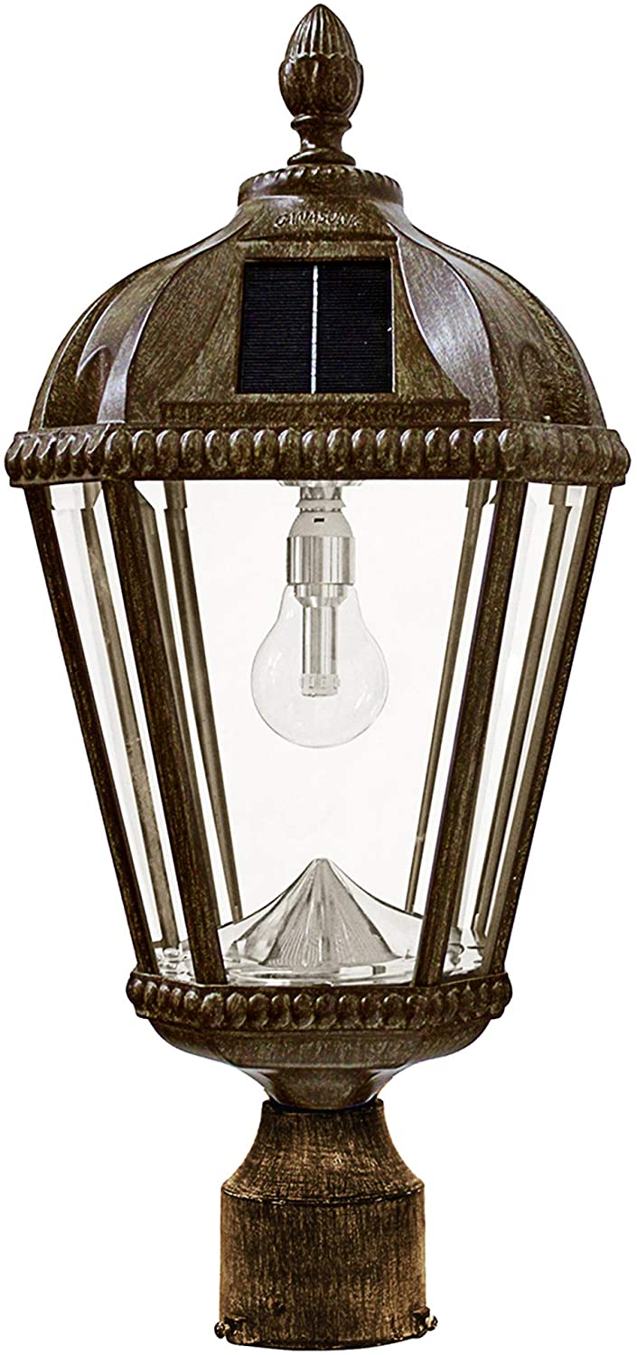 Gama Sonic GS-98B-F-WB Royal Bulb Solar Light - 3" Fitter - Weathered Bronze - LightingWellCo
