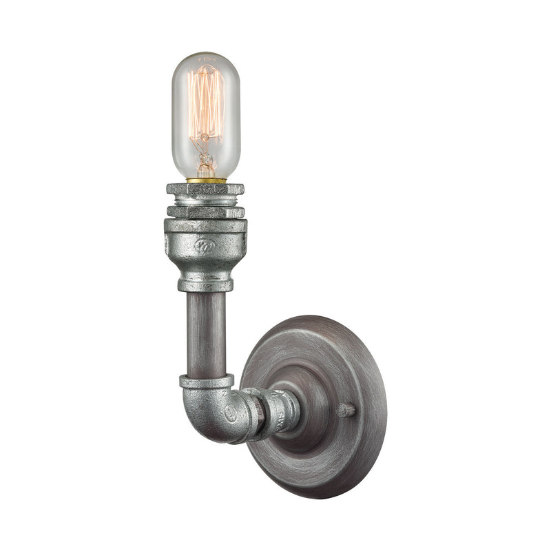 ELK Home 10682/1 One Light Vanity Lamp, Weathered Zinc, Zinc Plating, Zinc Plating Finish - At LightingWellCo