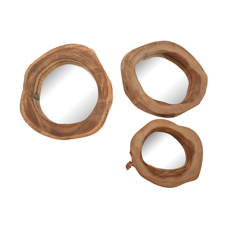 ELK Home 162-017/S3 Mirror, Natural Teak Finish - At LightingWellCo