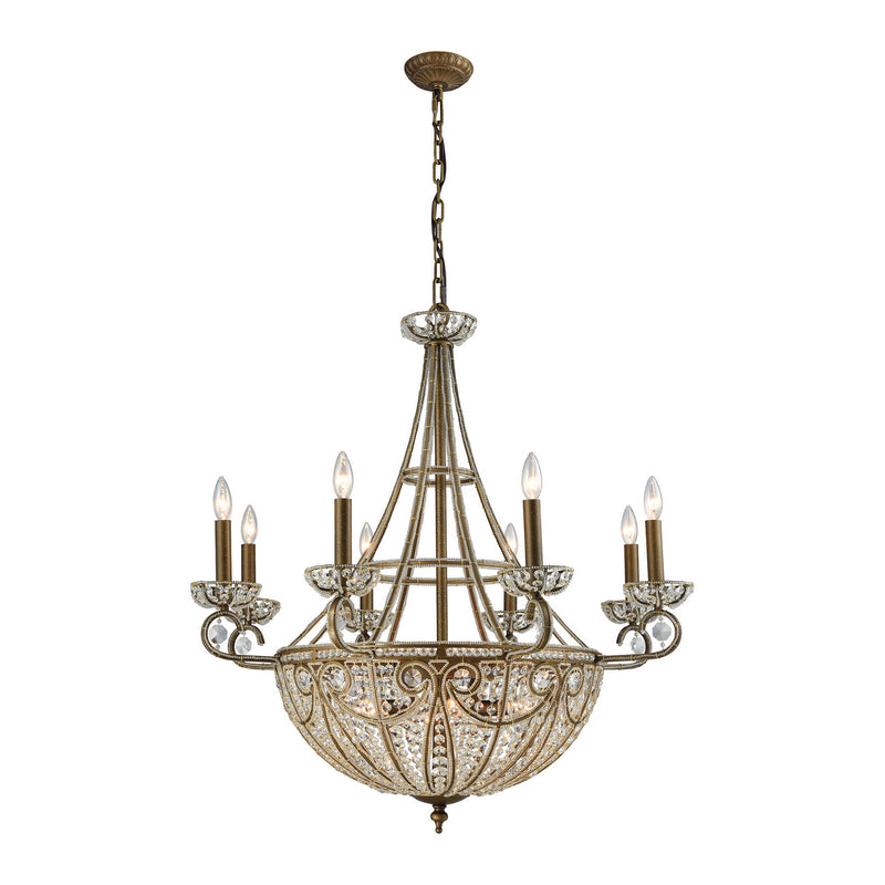 ELK Home 15968/8+6 14 Light Chandelier, Dark Bronze Finish-LightingWellCo