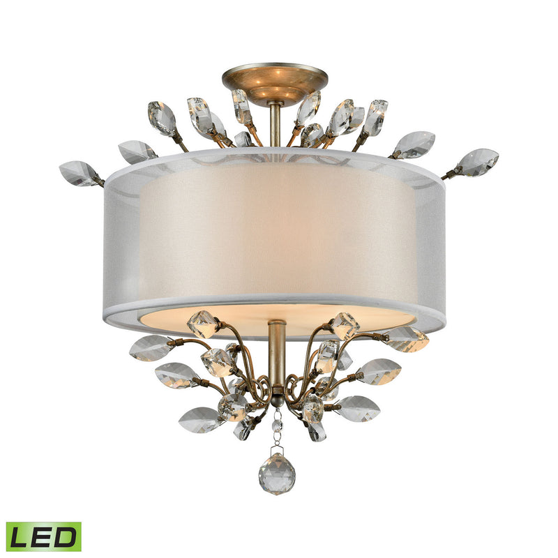 ELK Home 16281/3-LED LED Semi Flush Mount, Aged Silver Finish - At LightingWellCo