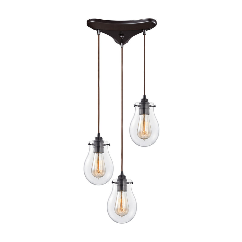 ELK Home 31934/3 Three Light Pendant, Oil Rubbed Bronze Finish - At LightingWellCo