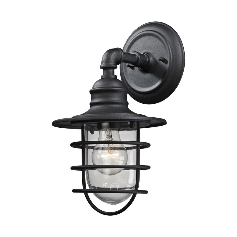 ELK Home 45212/1 One Light Wall Sconce, Textured Matte Black Finish - At LightingWellCo