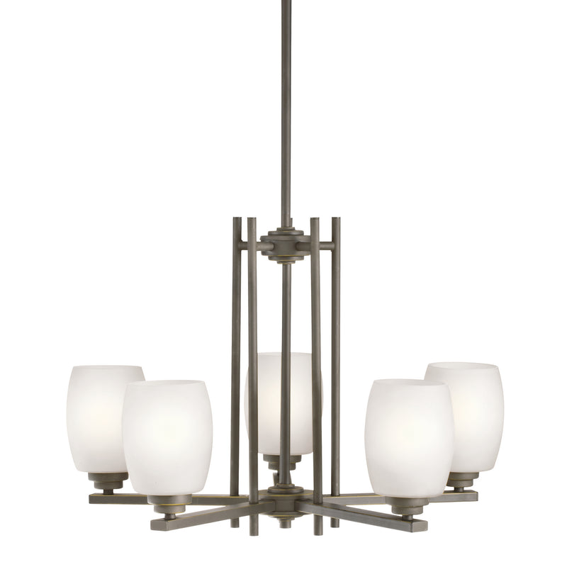 Kichler 1896OZS Five Light Chandelier, Olde Bronze Finish - LightingWellCo