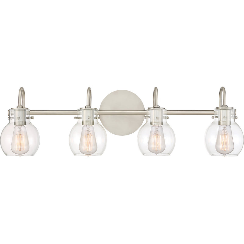 Quoizel ANW8604AN Four Light Bath Fixture, Antique Nickel Finish - LightingWellCo