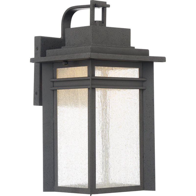 Quoizel BEC8409SBK LED Outdoor Wall Lantern, Stone Black Finish - LightingWellCo