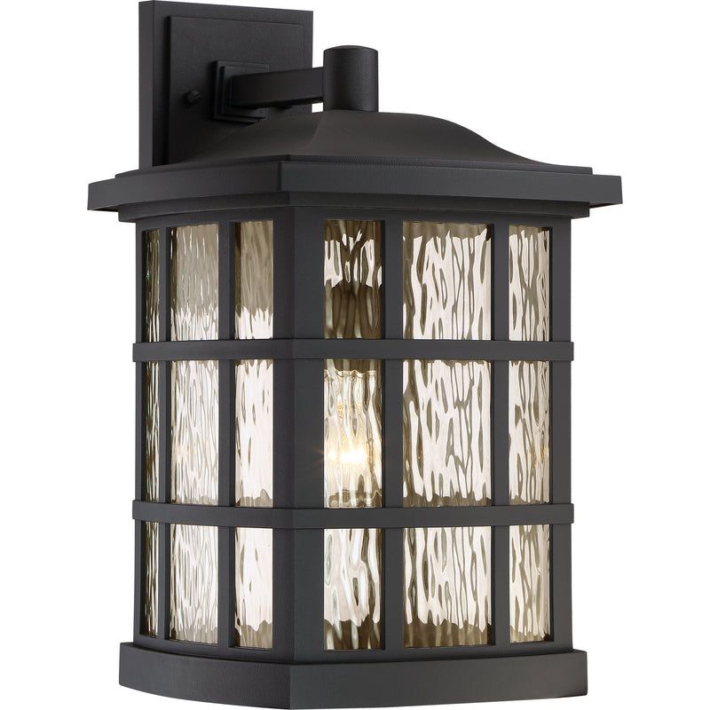 Quoizel SNN8411K One Light Outdoor Wall Lantern, Mystic Black Finish - LightingWellCo