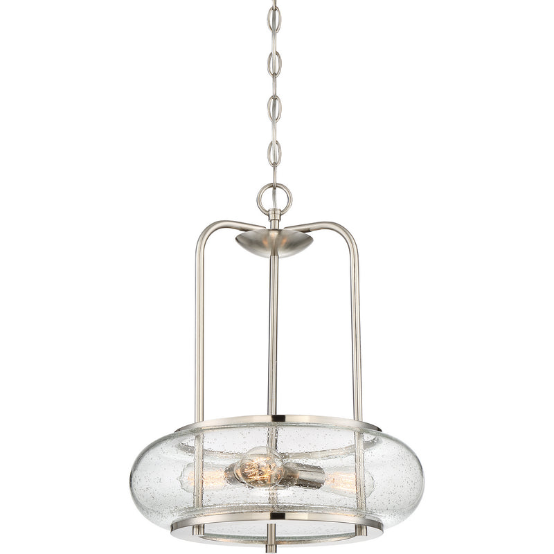 Quoizel TRG1816BN Three Light Pendant, Brushed Nickel Finish - LightingWellCo