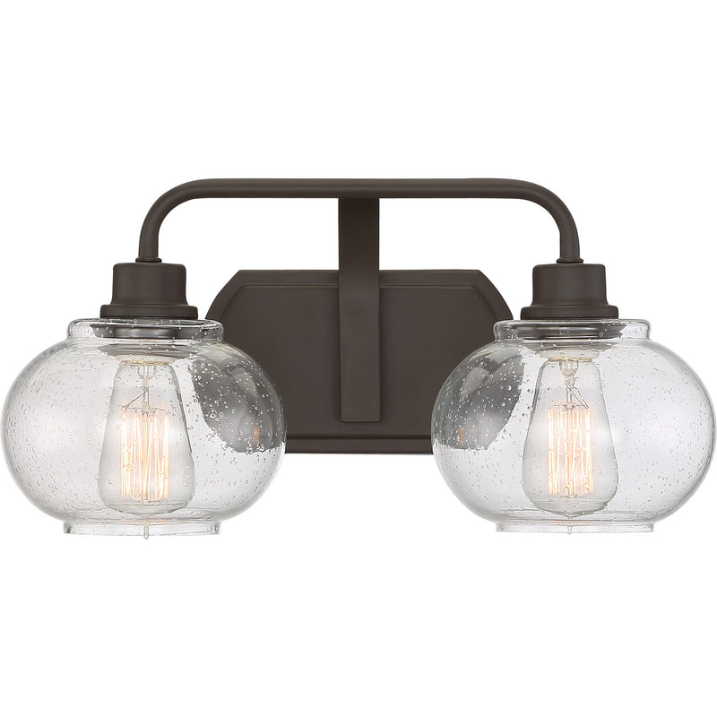 Quoizel TRG8602OZ Two Light Bath Fixture, Old Bronze Finish - LightingWellCo