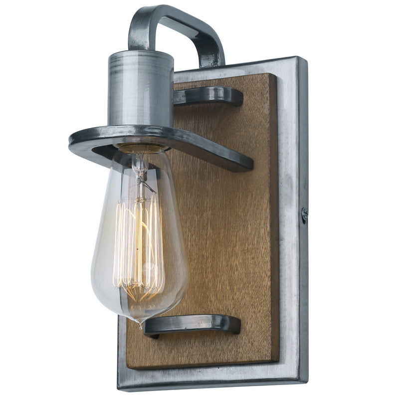 Varaluz 268B01SLW One Light Bath, Steel Finish - LightingWellCo