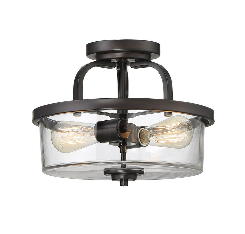 Savoy House 6-6053-2-13 Two Light Semi-Flush Mount, English Bronze Finish LightingWellCo