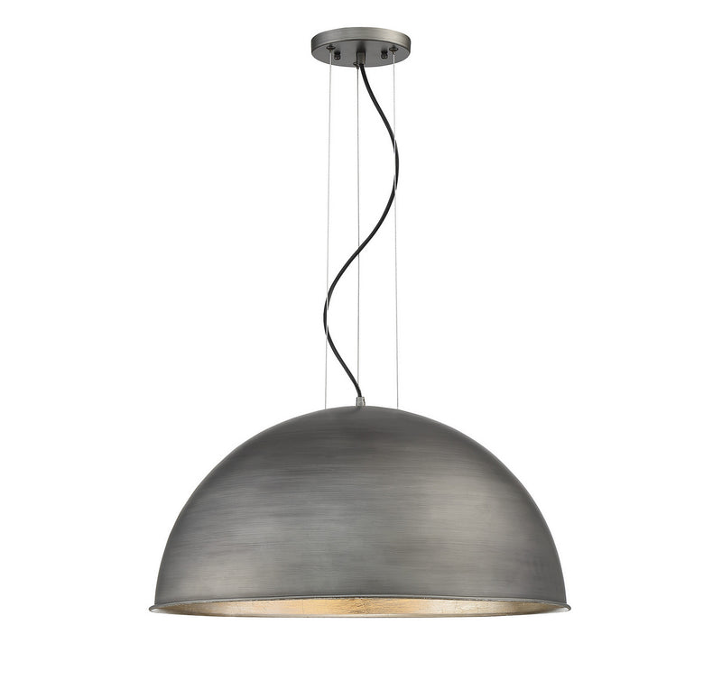 Savoy House Sommerton 7-5014-3-85 Three Light Pendant, Rubbed Zinc w/ Silver Leaf Finish - LightingWellCo