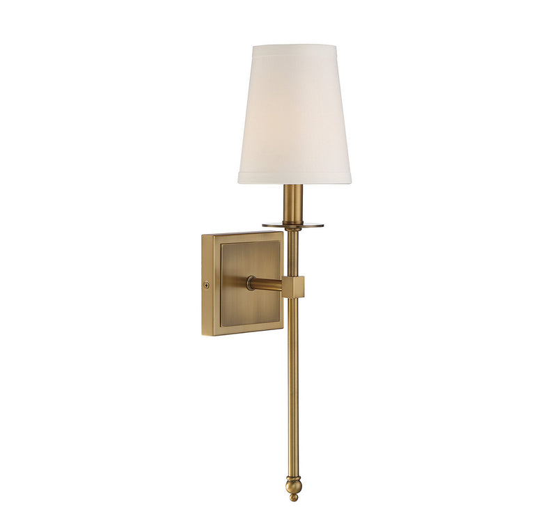 Savoy House 9-302-1-322 One Light Wall Sconce, Warm Brass Finish LightingWellCo