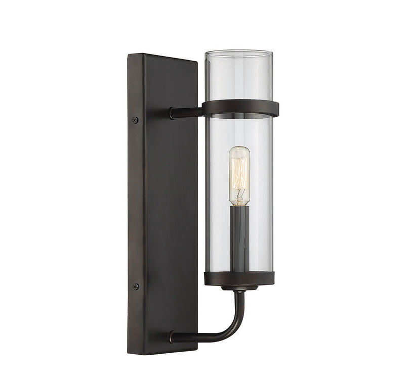 Savoy House Tulsa 9-6054-1-13 One Light Wall Sconce, English Bronze Finish - LightingWellCo