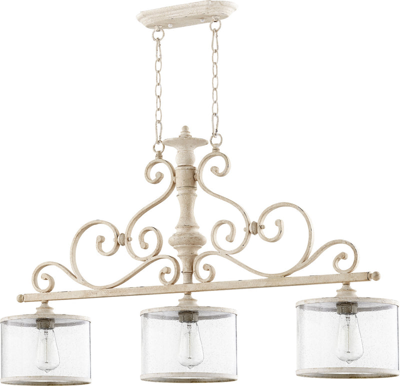 Quorum 6573-3-70 Three Light Island Pendant, Persian White Finish - LightingWellCo