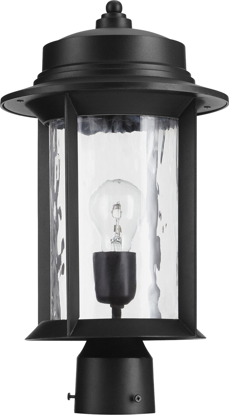Quorum 7248-9-69 One Light Post Mount, Black Finish - LightingWellCo
