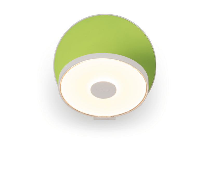 Koncept GRW-S-MWT-MGN-PI LED Wall Sconce, Matte White, Matte Green Finish - LightingWellCo