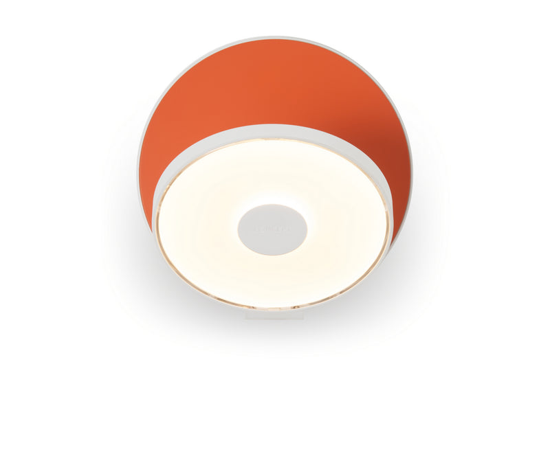 Koncept GRW-S-MWT-MOR-HW LED Wall Sconce, Matte White, Matte Orange Finish - LightingWellCo