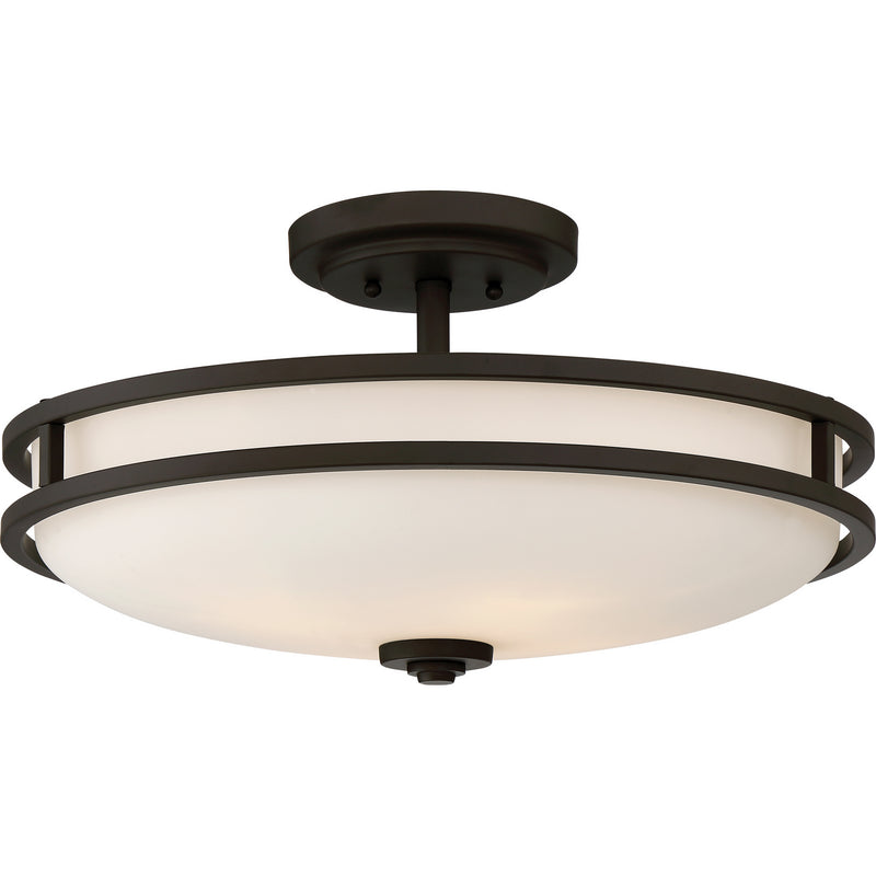 Quoizel CDT1719OZ Four Light Semi-Flush Mount, Old Bronze Finish - LightingWellCo