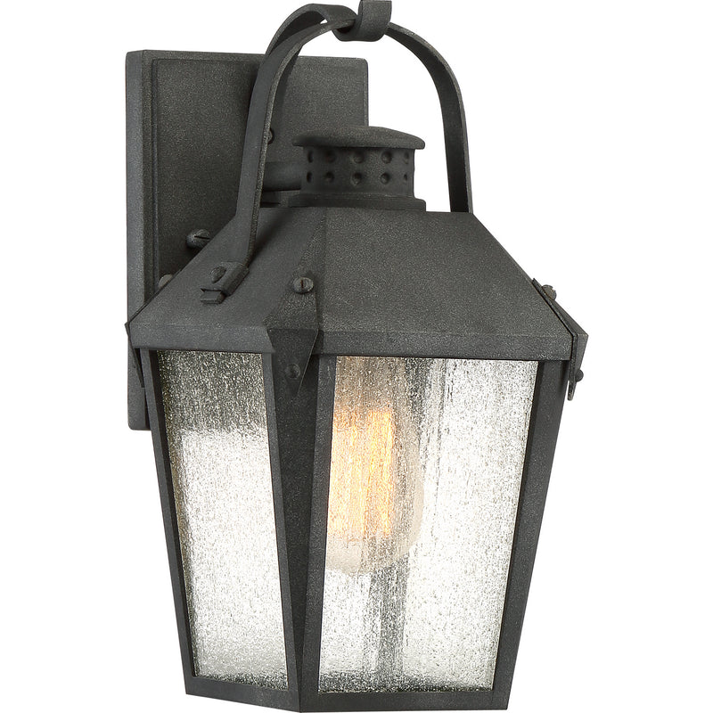 Quoizel CRG8406MB One Light Outdoor Wall Lantern, Mottled Black Finish - LightingWellCo