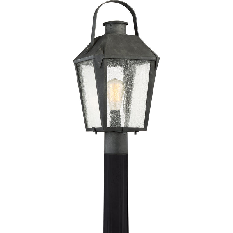 Quoizel CRG9010MB One Light Outdoor Post Mount, Mottled Black Finish - LightingWellCo