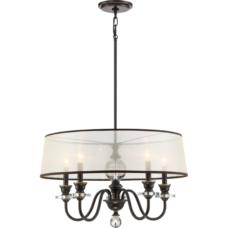 Quoizel CRY5005PN Five Light Chandelier, Palladian Bronze Finish - LightingWellCo