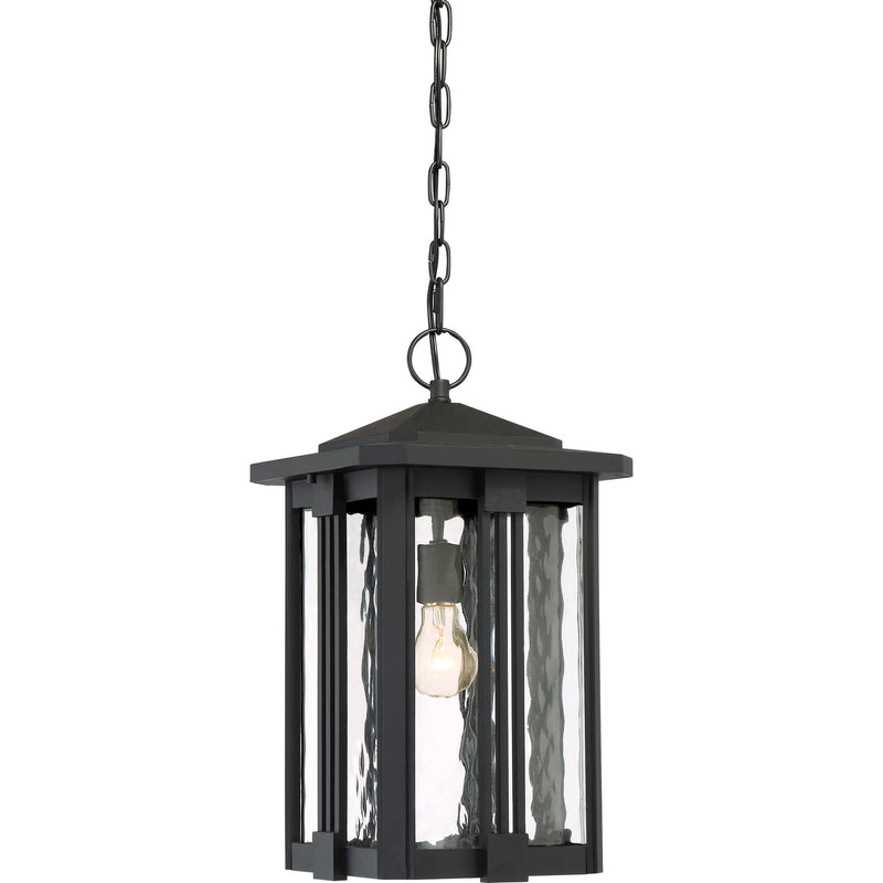 Quoizel EVG1911EK One Light Outdoor Hanging Lantern, Earth Black Finish - LightingWellCo