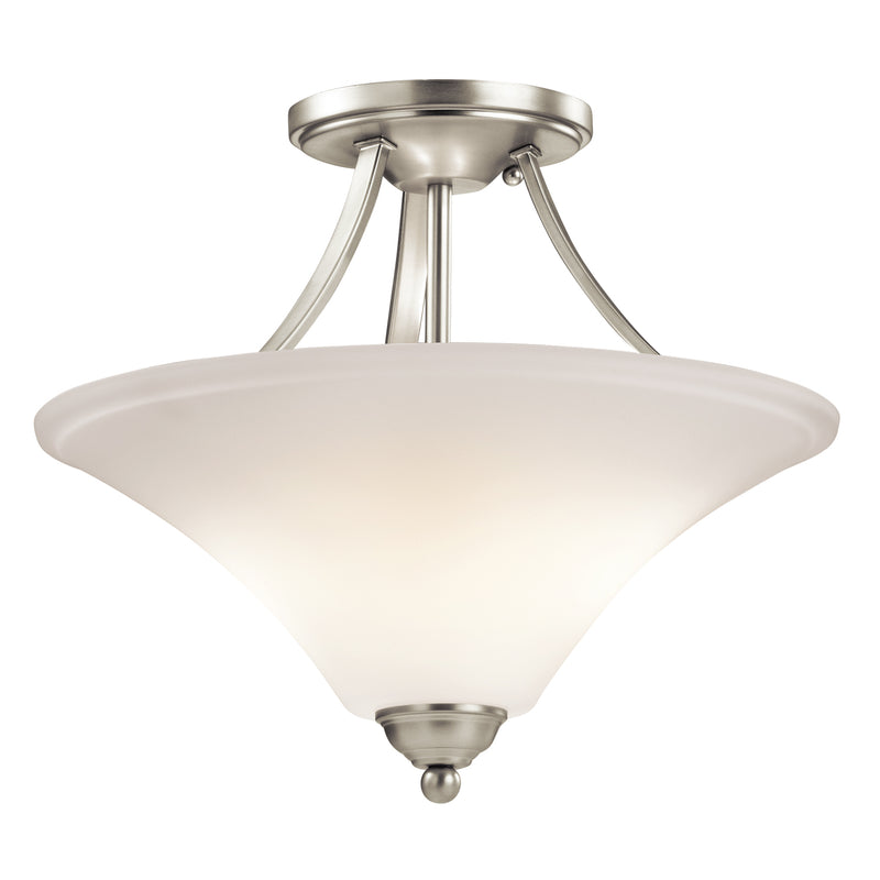 Kichler 43512NIL18 LED Semi Flush Mount, Brushed Nickel Finish - LightingWellCo