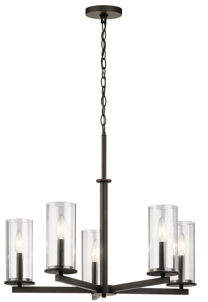 Kichler 43999OZ Five Light Chandelier, Olde Bronze Finish - LightingWellCo